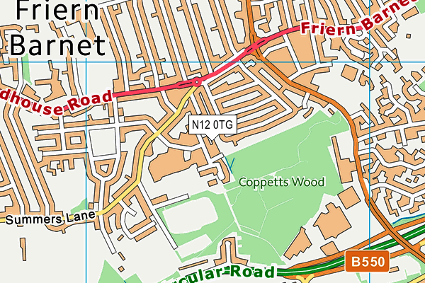 N12 0TG map - OS VectorMap District (Ordnance Survey) N12 0TG map - OS VectorMap District (Ordnance Survey)