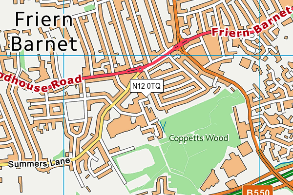N12 0TQ map - OS VectorMap District (Ordnance Survey) N12 0TQ map - OS VectorMap District (Ordnance Survey)