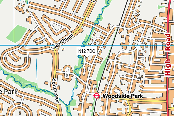 N12 7DQ map - OS VectorMap District (Ordnance Survey) N12 7DQ map - OS VectorMap District (Ordnance Survey)