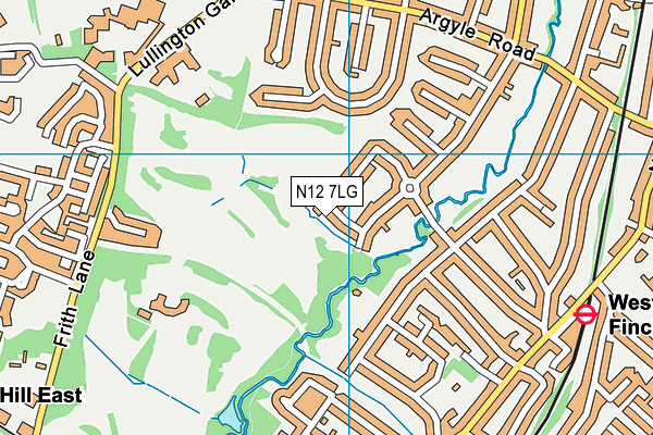 N12 7LG map - OS VectorMap District (Ordnance Survey) N12 7LG map - OS VectorMap District (Ordnance Survey)