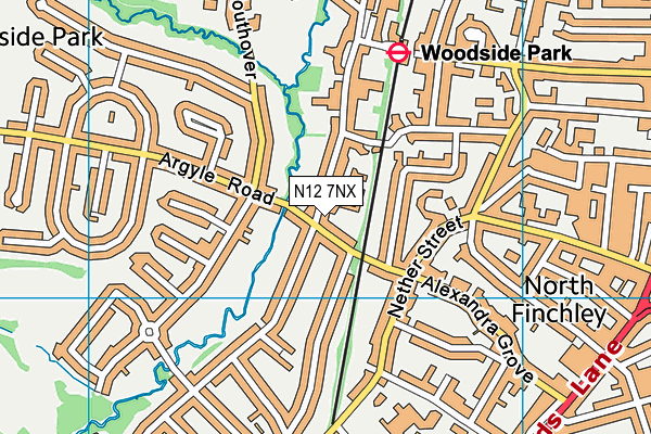 N12 7NX map - OS VectorMap District (Ordnance Survey) N12 7NX map - OS VectorMap District (Ordnance Survey)