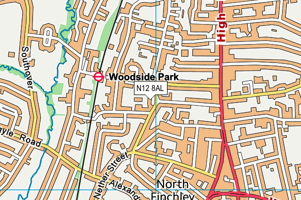 N12 8AL map - OS VectorMap District (Ordnance Survey) N12 8AL map - OS VectorMap District (Ordnance Survey)