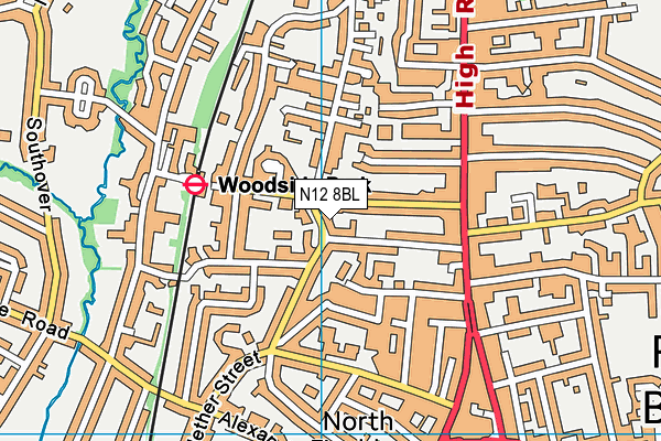 N12 8BL map - OS VectorMap District (Ordnance Survey) N12 8BL map - OS VectorMap District (Ordnance Survey)