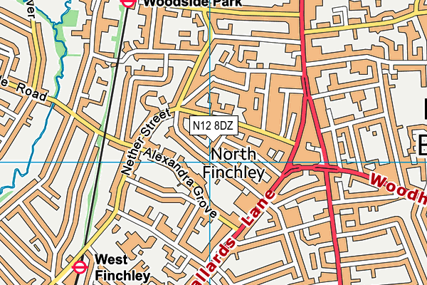N12 8DZ map - OS VectorMap District (Ordnance Survey) N12 8DZ map - OS VectorMap District (Ordnance Survey)