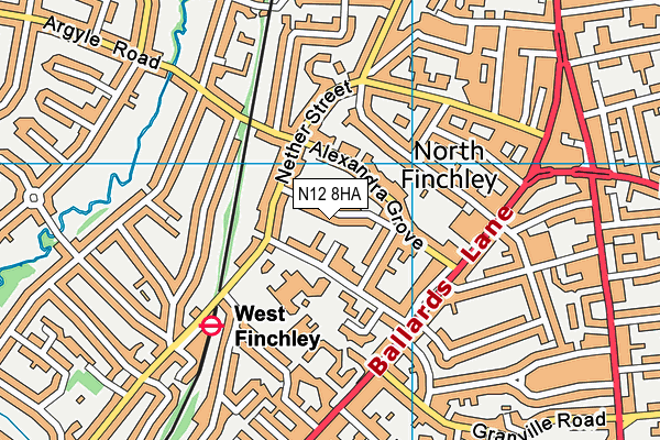 N12 8HA map - OS VectorMap District (Ordnance Survey) N12 8HA map - OS VectorMap District (Ordnance Survey)