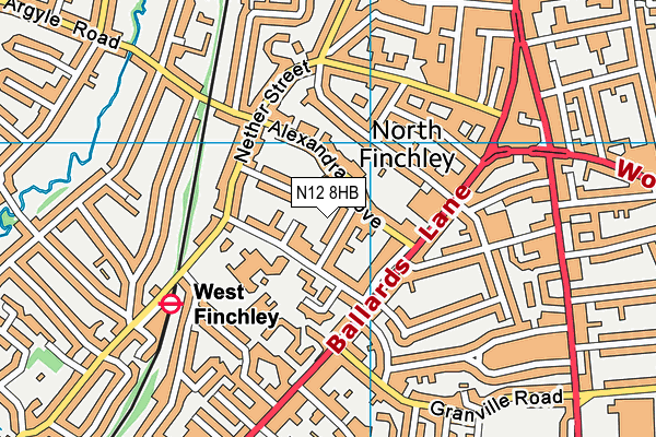 N12 8HB map - OS VectorMap District (Ordnance Survey) N12 8HB map - OS VectorMap District (Ordnance Survey)