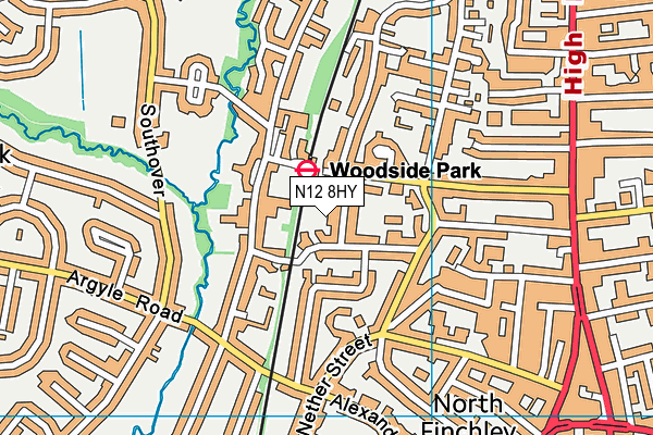 N12 8HY map - OS VectorMap District (Ordnance Survey) N12 8HY map - OS VectorMap District (Ordnance Survey)