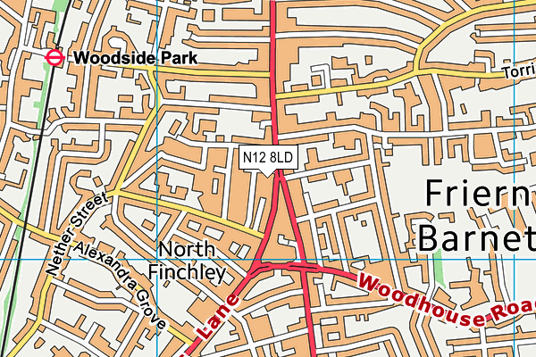 N12 8LD map - OS VectorMap District (Ordnance Survey) N12 8LD map - OS VectorMap District (Ordnance Survey)