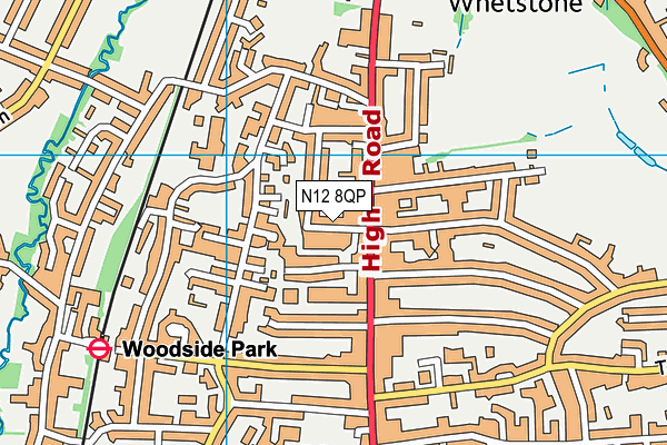 N12 8QP map - OS VectorMap District (Ordnance Survey) N12 8QP map - OS VectorMap District (Ordnance Survey)