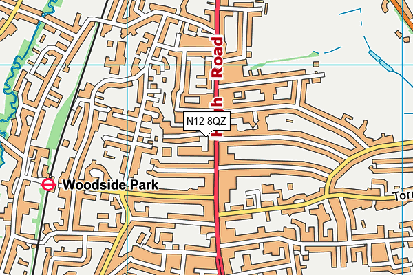 N12 8QZ map - OS VectorMap District (Ordnance Survey) N12 8QZ map - OS VectorMap District (Ordnance Survey)