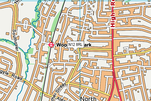 N12 8RL map - OS VectorMap District (Ordnance Survey) N12 8RL map - OS VectorMap District (Ordnance Survey)