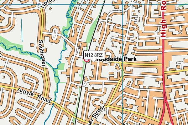 N12 8RZ map - OS VectorMap District (Ordnance Survey) N12 8RZ map - OS VectorMap District (Ordnance Survey)