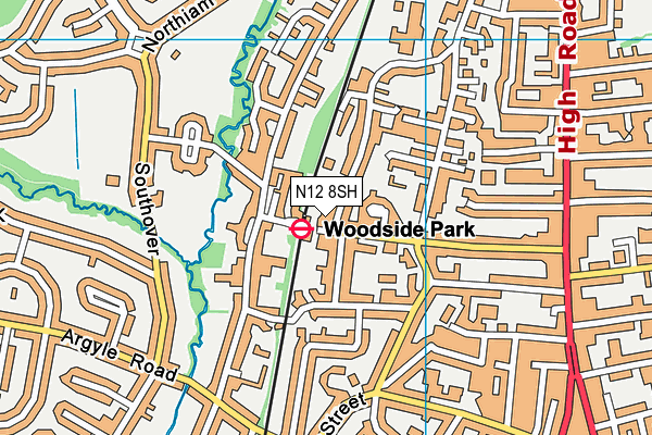 N12 8SH map - OS VectorMap District (Ordnance Survey) N12 8SH map - OS VectorMap District (Ordnance Survey)