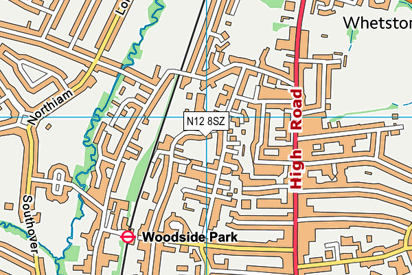 N12 8SZ map - OS VectorMap District (Ordnance Survey) N12 8SZ map - OS VectorMap District (Ordnance Survey)
