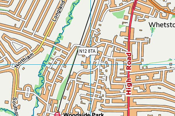 N12 8TA map - OS VectorMap District (Ordnance Survey) N12 8TA map - OS VectorMap District (Ordnance Survey)