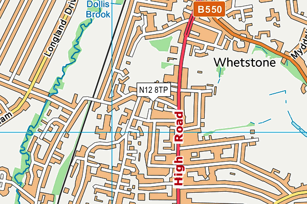 N12 8TP map - OS VectorMap District (Ordnance Survey) N12 8TP map - OS VectorMap District (Ordnance Survey)
