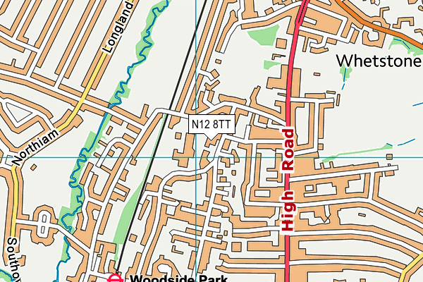 N12 8TT map - OS VectorMap District (Ordnance Survey) N12 8TT map - OS VectorMap District (Ordnance Survey)