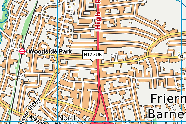 N12 8UB map - OS VectorMap District (Ordnance Survey) N12 8UB map - OS VectorMap District (Ordnance Survey)