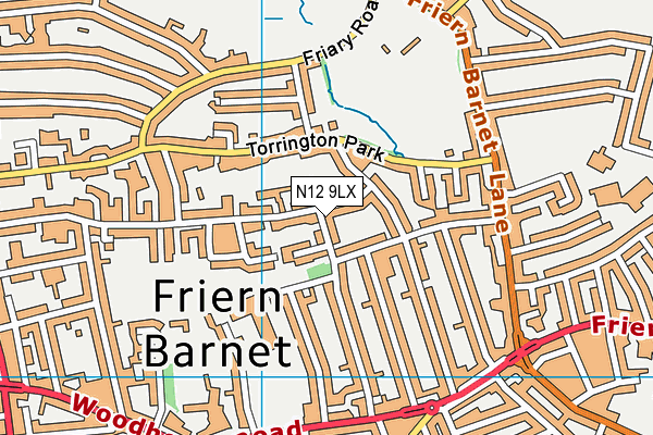 N12 9LX map - OS VectorMap District (Ordnance Survey) N12 9LX map - OS VectorMap District (Ordnance Survey)