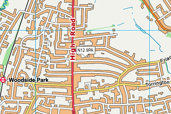 N12 9PA map - OS VectorMap District (Ordnance Survey) N12 9PA map - OS VectorMap District (Ordnance Survey)