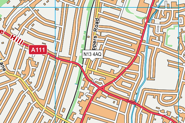 N13 4AQ map - OS VectorMap District (Ordnance Survey) N13 4AQ map - OS VectorMap District (Ordnance Survey)