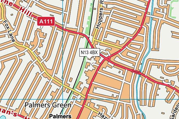 N13 4BX map - OS VectorMap District (Ordnance Survey) N13 4BX map - OS VectorMap District (Ordnance Survey)