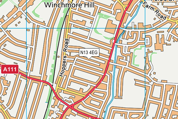 N13 4EG map - OS VectorMap District (Ordnance Survey) N13 4EG map - OS VectorMap District (Ordnance Survey)
