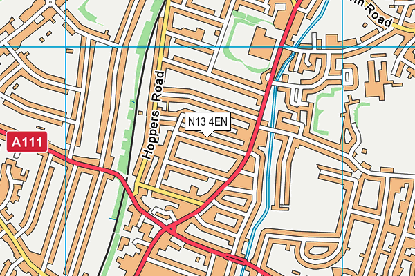 N13 4EN map - OS VectorMap District (Ordnance Survey) N13 4EN map - OS VectorMap District (Ordnance Survey)