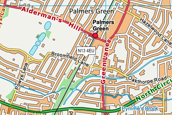 N13 4EU map - OS VectorMap District (Ordnance Survey) N13 4EU map - OS VectorMap District (Ordnance Survey)