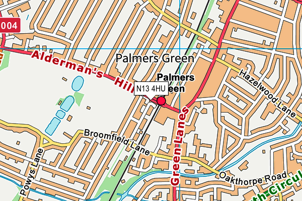 N13 4HU map - OS VectorMap District (Ordnance Survey) N13 4HU map - OS VectorMap District (Ordnance Survey)