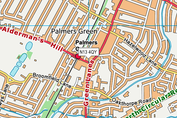 N13 4QY map - OS VectorMap District (Ordnance Survey) N13 4QY map - OS VectorMap District (Ordnance Survey)