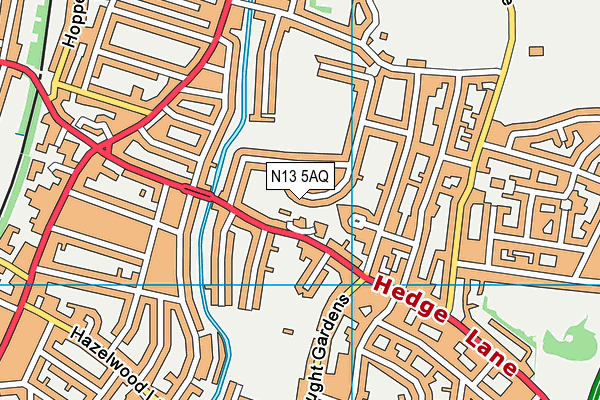 N13 5AQ map - OS VectorMap District (Ordnance Survey) N13 5AQ map - OS VectorMap District (Ordnance Survey)