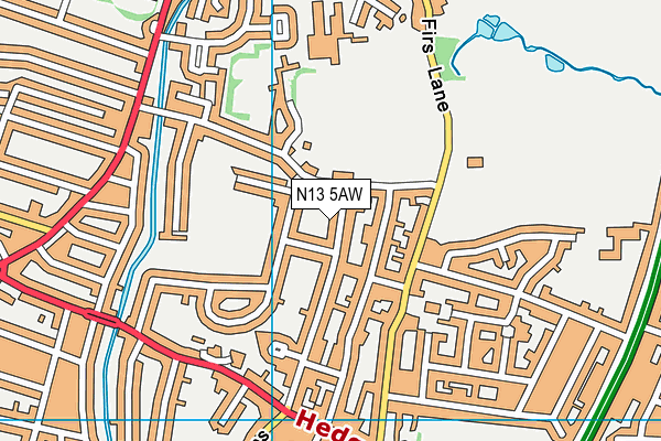 N13 5AW map - OS VectorMap District (Ordnance Survey) N13 5AW map - OS VectorMap District (Ordnance Survey)