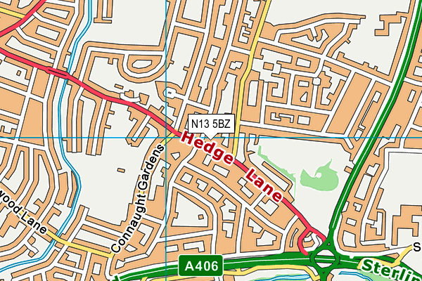 N13 5BZ map - OS VectorMap District (Ordnance Survey) N13 5BZ map - OS VectorMap District (Ordnance Survey)
