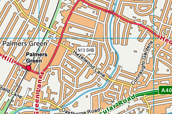 N13 5HB map - OS VectorMap District (Ordnance Survey) N13 5HB map - OS VectorMap District (Ordnance Survey)