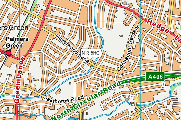 N13 5HG map - OS VectorMap District (Ordnance Survey) N13 5HG map - OS VectorMap District (Ordnance Survey)