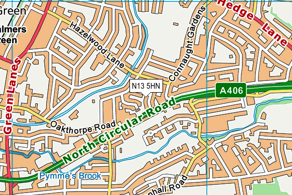 N13 5HN map - OS VectorMap District (Ordnance Survey) N13 5HN map - OS VectorMap District (Ordnance Survey)