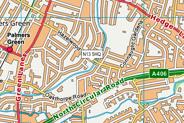 N13 5HQ map - OS VectorMap District (Ordnance Survey) N13 5HQ map - OS VectorMap District (Ordnance Survey)