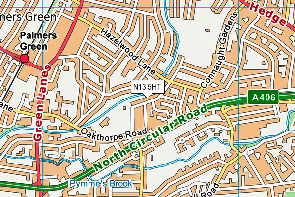 N13 5HT map - OS VectorMap District (Ordnance Survey) N13 5HT map - OS VectorMap District (Ordnance Survey)