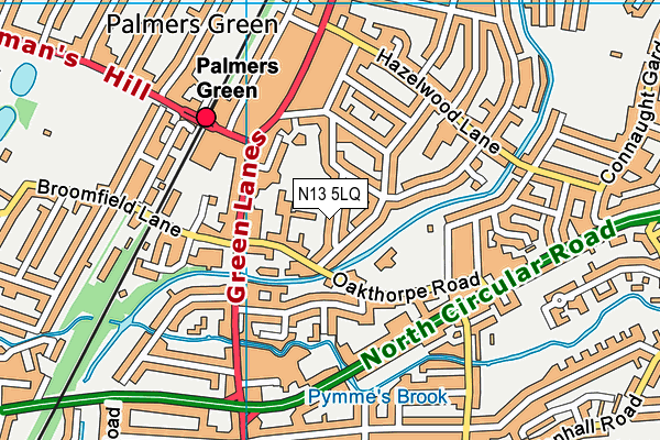 N13 5LQ map - OS VectorMap District (Ordnance Survey) N13 5LQ map - OS VectorMap District (Ordnance Survey)