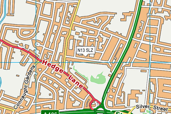 N13 5LZ map - OS VectorMap District (Ordnance Survey) N13 5LZ map - OS VectorMap District (Ordnance Survey)