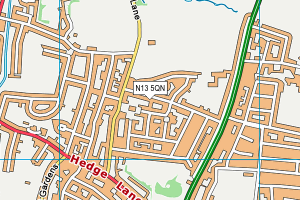 N13 5QN map - OS VectorMap District (Ordnance Survey) N13 5QN map - OS VectorMap District (Ordnance Survey)