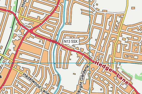 N13 5SX map - OS VectorMap District (Ordnance Survey) N13 5SX map - OS VectorMap District (Ordnance Survey)