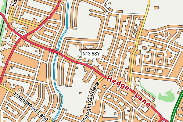 N13 5SY map - OS VectorMap District (Ordnance Survey) N13 5SY map - OS VectorMap District (Ordnance Survey)
