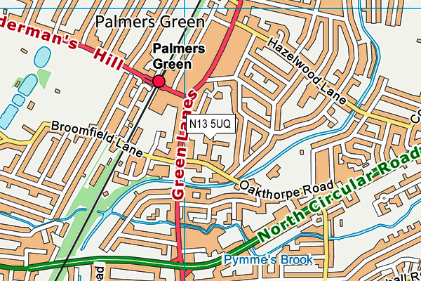 N13 5UQ map - OS VectorMap District (Ordnance Survey) N13 5UQ map - OS VectorMap District (Ordnance Survey)