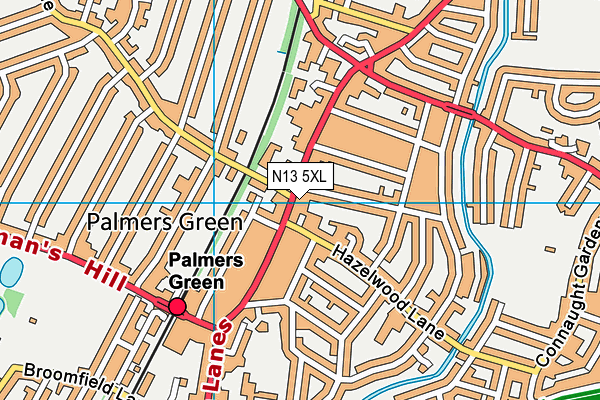 N13 5XL map - OS VectorMap District (Ordnance Survey) N13 5XL map - OS VectorMap District (Ordnance Survey)