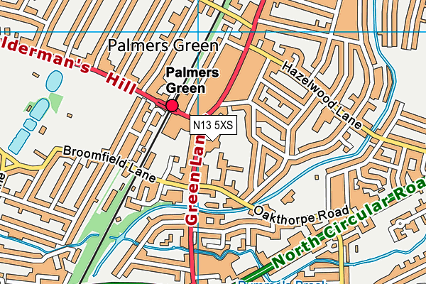 N13 5XS map - OS VectorMap District (Ordnance Survey) N13 5XS map - OS VectorMap District (Ordnance Survey)