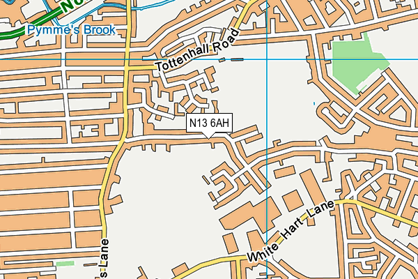 N13 6AH map - OS VectorMap District (Ordnance Survey) N13 6AH map - OS VectorMap District (Ordnance Survey)