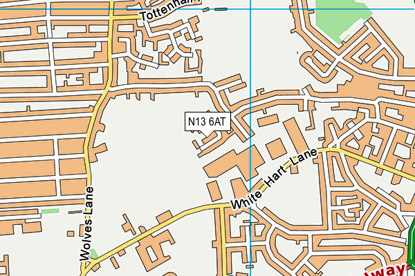 N13 6AT map - OS VectorMap District (Ordnance Survey) N13 6AT map - OS VectorMap District (Ordnance Survey)