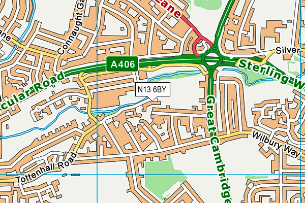N13 6BY map - OS VectorMap District (Ordnance Survey) N13 6BY map - OS VectorMap District (Ordnance Survey)